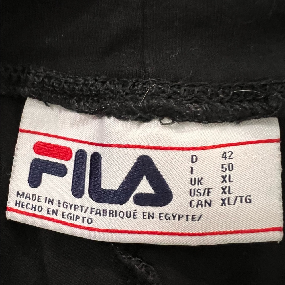 Fila Sport Black Activewear Cotton Yoga Leggings Activewear Running Workout Gym - Picture 5 of 6